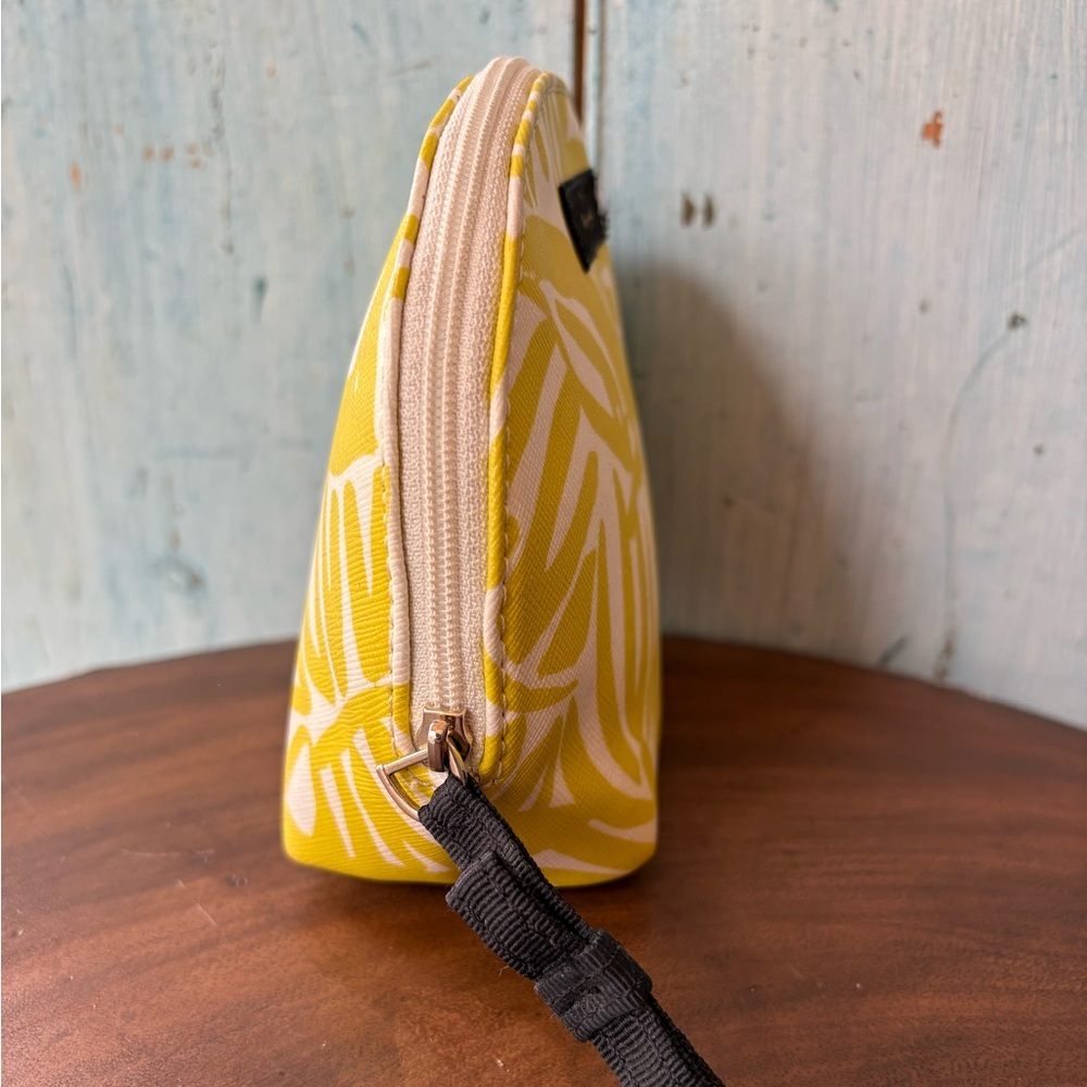 Kate Spade Citron & White Palm Print Cosmetics Bag - Picture 3 of 9